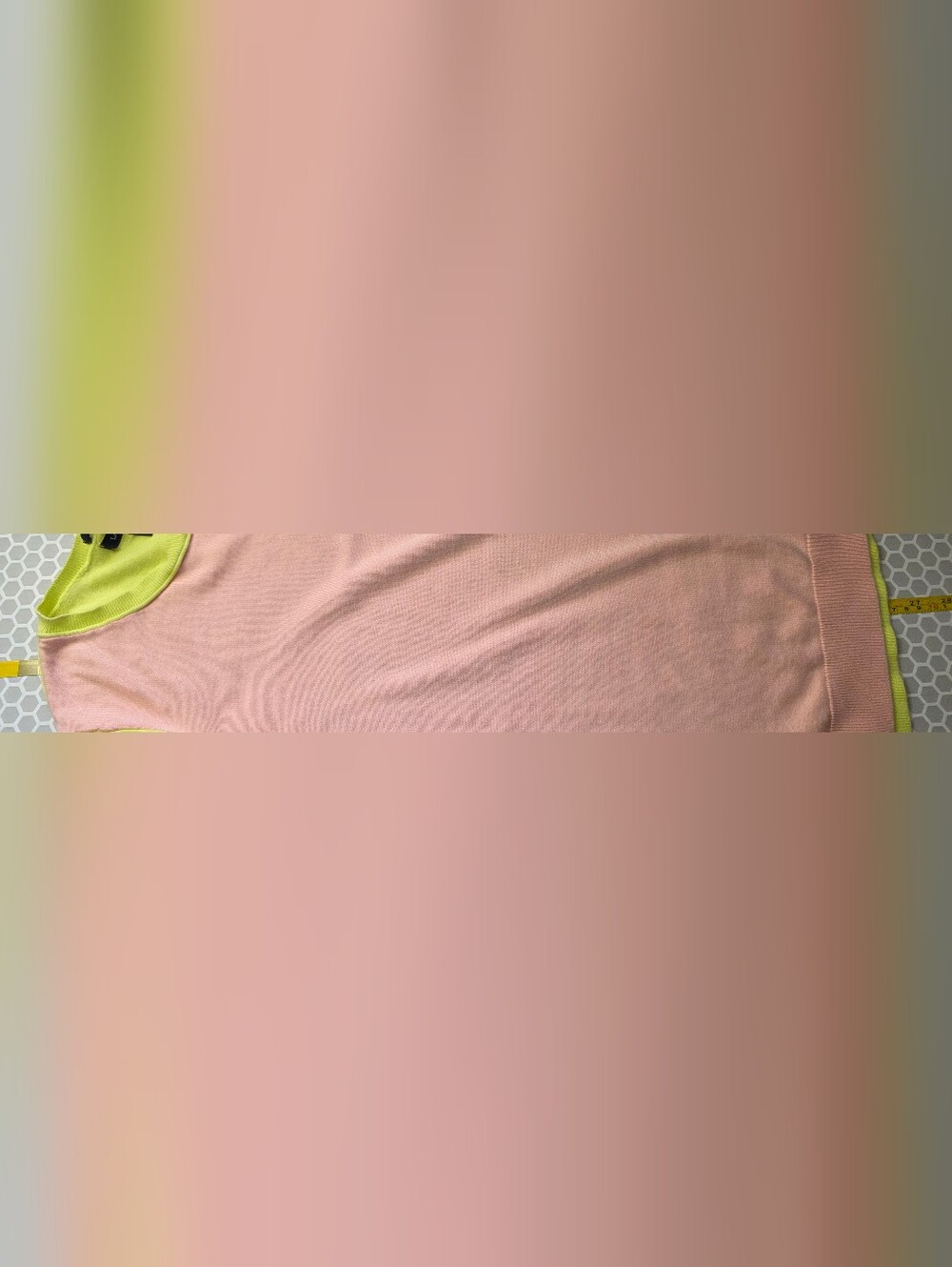 Lands' End Colorblock Pastel Supima Cotton Sweater Preppy Soft Girl Layer Large - Picture 7 of 8